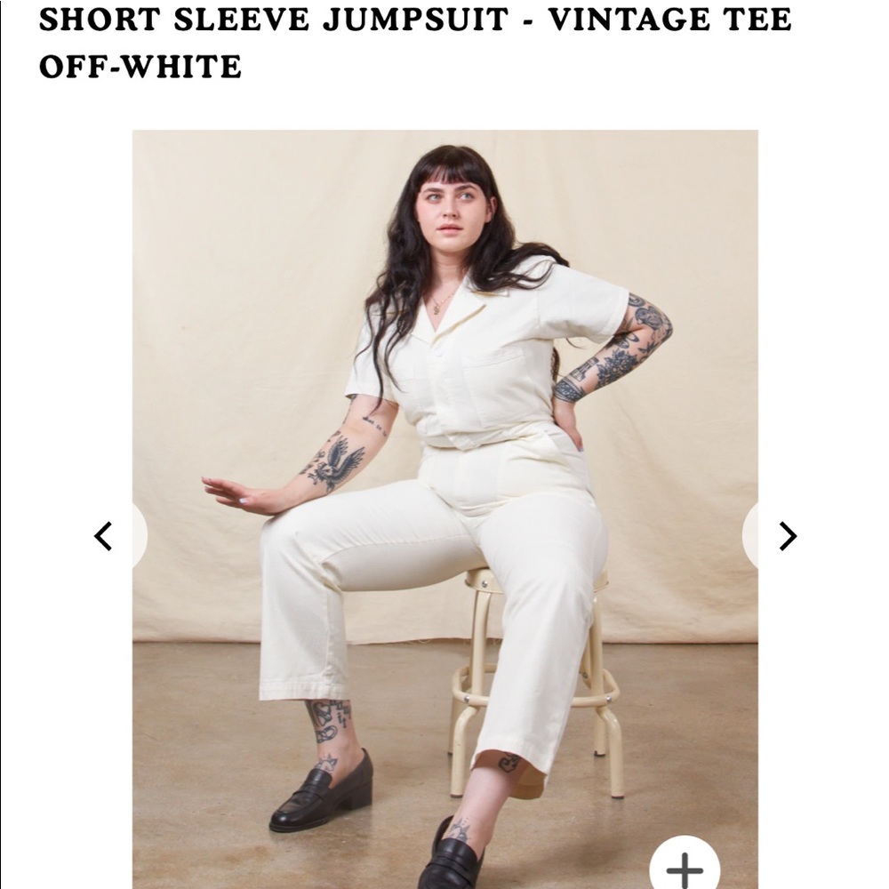 NEW Big bud press off white short sleeve jumpsuit